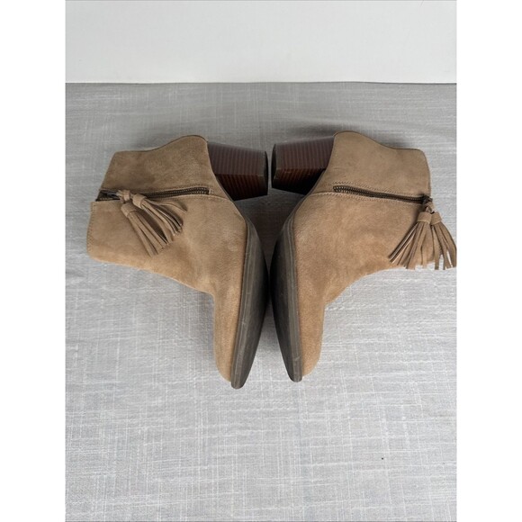 Vionic Ankle Zip Boots Tassel Women’s 9 Madeline Wheat Suede Weather Resist - Picture 10 of 15